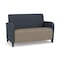 Lesro Siena Lounge Reception Loveseat, Black, RS Night Sky Back, MD Farro Seat, RS Night Sky Arm Panels SN1501 - alternate 1